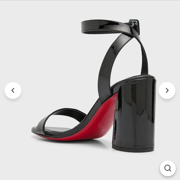 Brand New Black Block Heel with Red Sole - Picture 5 of 10